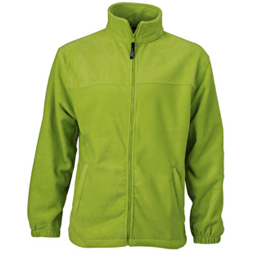 Full-Zip Fleece , James Nicholson, lime-grün, 100% Polyester, 4XL, , Bild 1
