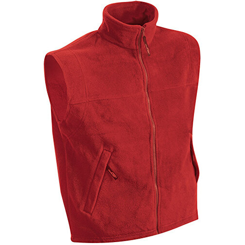 Fleece Vest , James Nicholson, rot, 100% Polyester, 3XL, , Bild 1