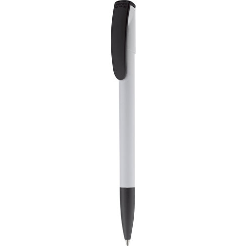 Kugelschreiber Deniro Hardcolour , weiß / schwarz, ABS, 14,30cm (Länge), Bild 1