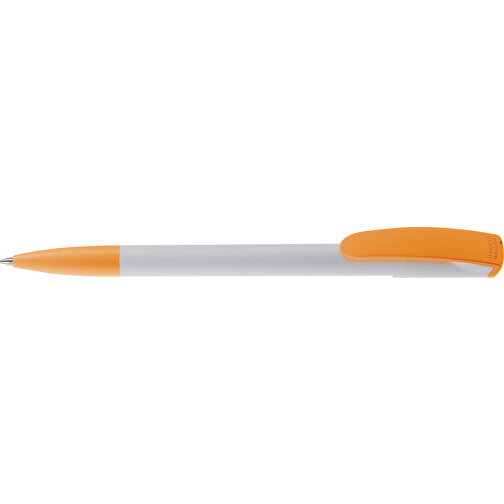 Kugelschreiber Deniro Hardcolour , weiß / orange, ABS, 14,30cm (Länge), Bild 3