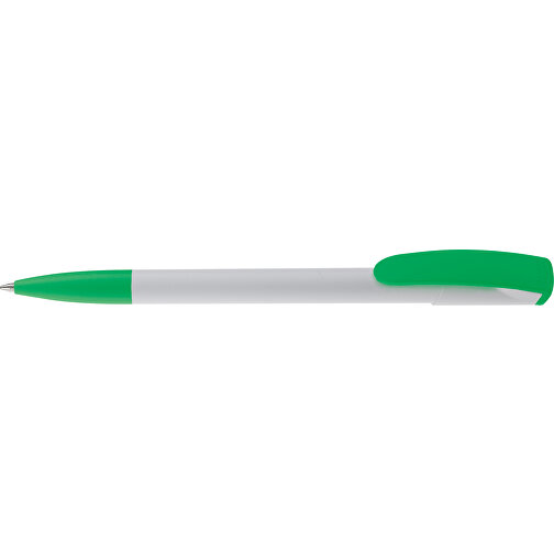 Kugelschreiber Deniro Hardcolour , weiß / grün, ABS, 14,30cm (Länge), Bild 3