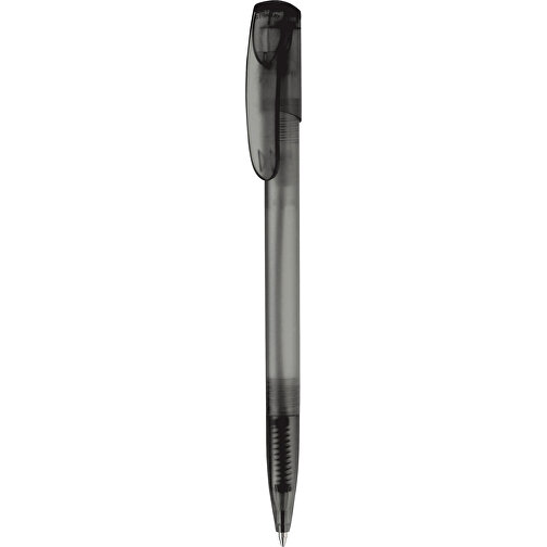 Kugelschreiber Deniro Frosty , gefrostet schwarz, ABS, 14,30cm (Länge), Bild 1