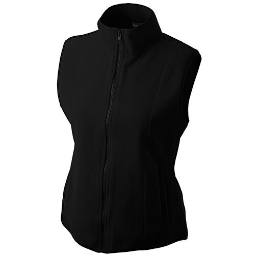 Girly Microfleece Vest , James Nicholson, schwarz, 100% Polyester, L, , Bild 1