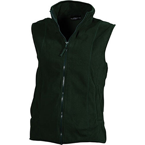 Girly Microfleece Vest , James Nicholson, dark-grün, 100% Polyester, XL, , Bild 1
