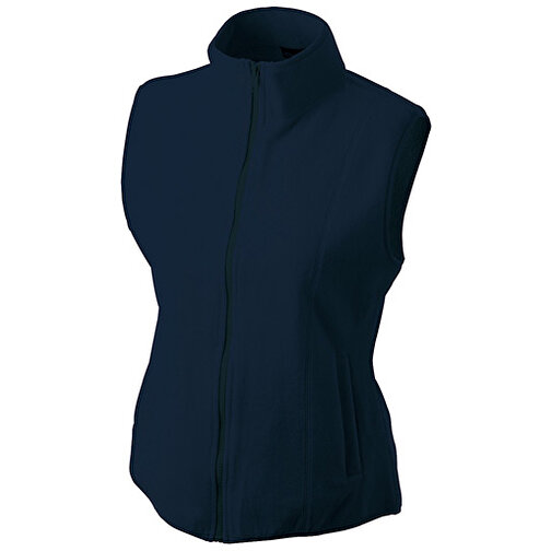Girly Microfleece Vest , James Nicholson, navy, 100% Polyester, S, , Bild 1