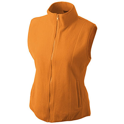 Girly Microfleece Vest , James Nicholson, orange, 100% Polyester, S, , Bild 1