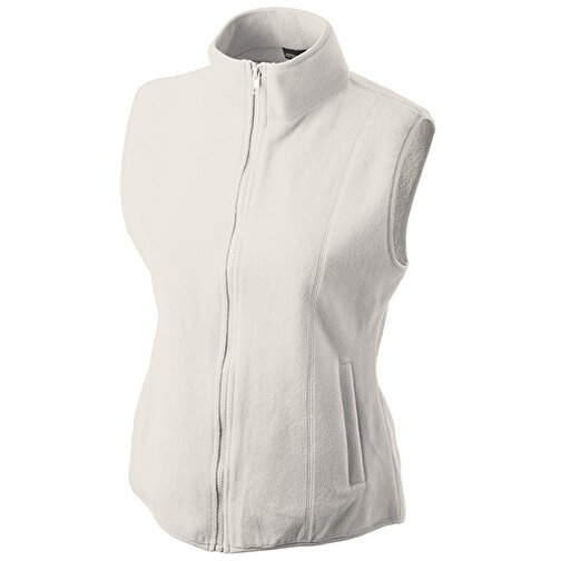 Girly Microfleece Vest , James Nicholson, off-weiss, 100% Polyester, S, , Bild 1