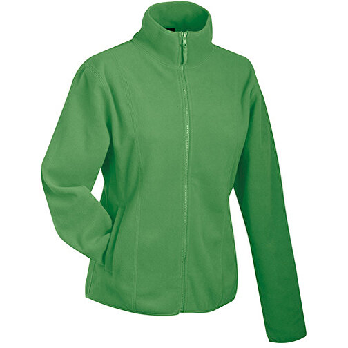 Girly Microfleece Jacket , James Nicholson, lime-grün, 100% Polyester, L, , Bild 1