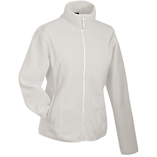 Girly Microfleece Jacket , James Nicholson, off-weiß, 100% Polyester, L, , Bild 1