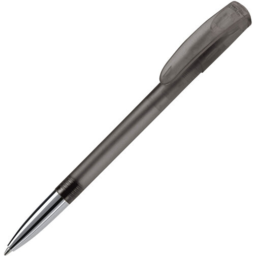Kugelschreiber Deniro Mit Metallspitze Frosty , gefrostet schwarz, ABS & Metall, 14,30cm (Länge), Bild 2
