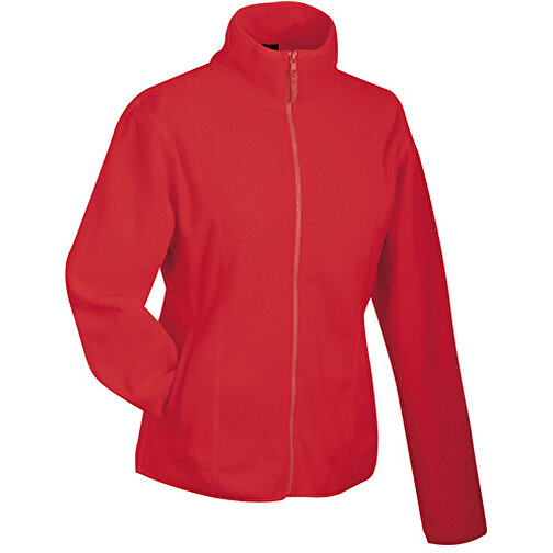 Girly Microfleece Jacket , James Nicholson, rot, 100% Polyester, XXL, , Bild 1