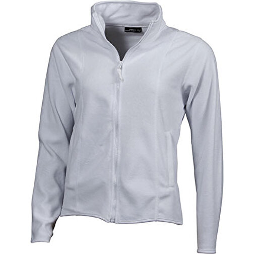 Girly Microfleece Jacket , James Nicholson, weiß, 100% Polyester, M, , Bild 1