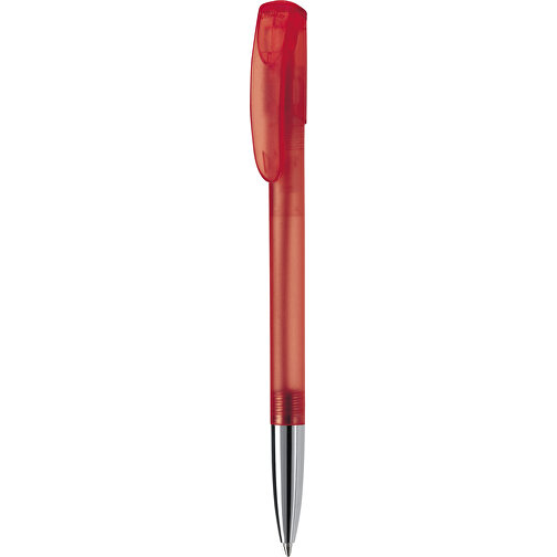 Kugelschreiber Deniro Mit Metallspitze Frosty , gefrostet rot, ABS & Metall, 14,30cm (Länge), Bild 1