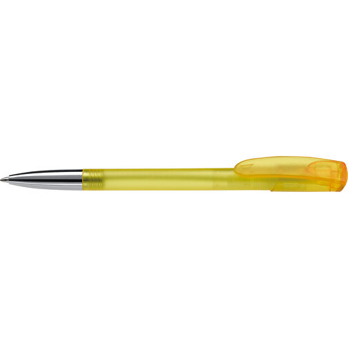 Kugelschreiber Deniro Mit Metallspitze Frosty , gefrostet gelb, ABS & Metall, 14,30cm (Länge), Bild 3