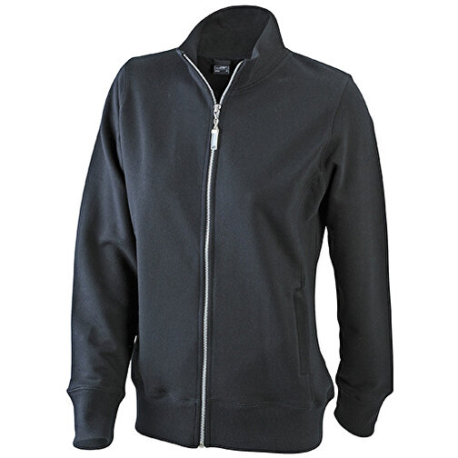 Ladies’ Jacket , James Nicholson, schwarz, 80% Baumwolle, ringgesponnen, 20% Polyester, L, , Bild 1