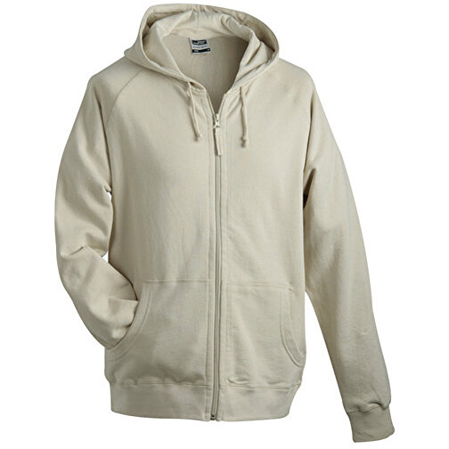 Hooded Jacket , James Nicholson, stone, 100% Baumwolle, gekämmt, ringgesponnen, L, , Bild 1