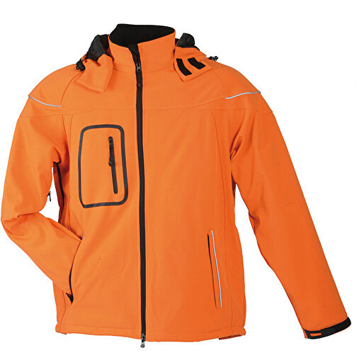 Men’s Winter Softshell Jacket , James Nicholson, orange, 100% Polyester, XXL, , Bild 1