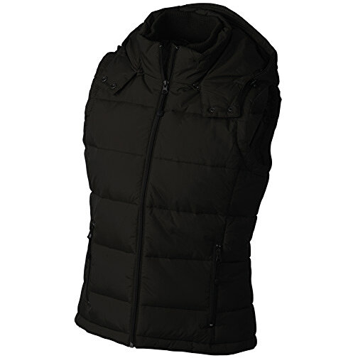 Ladies’ Padded Vest , James Nicholson, schwarz, 100% Polyester, XL, , Bild 1