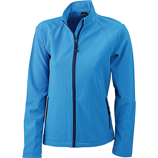 Ladies’ Softshell Jacket , James Nicholson, azur, 90% Polyester, 10% Elasthan, L, , Bild 1