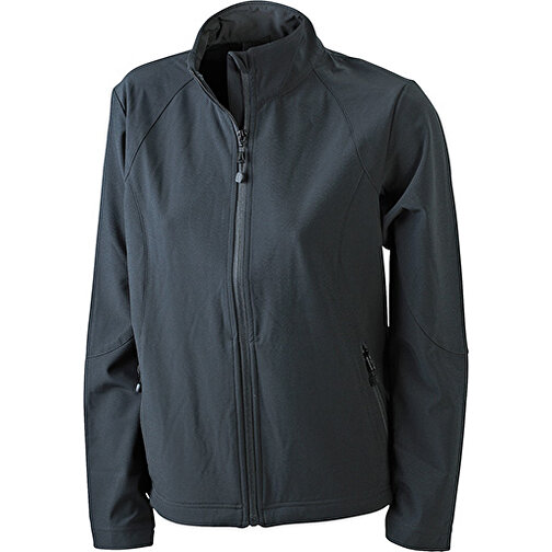 Ladies’ Softshell Jacket , James Nicholson, schwarz, 90% Polyester, 10% Elasthan, L, , Bild 1