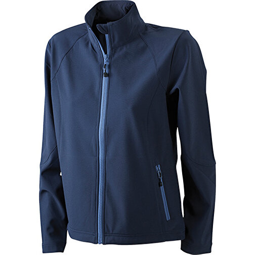 Ladies’ Softshell Jacket , James Nicholson, navy, 90% Polyester, 10% Elasthan, M, , Bild 1
