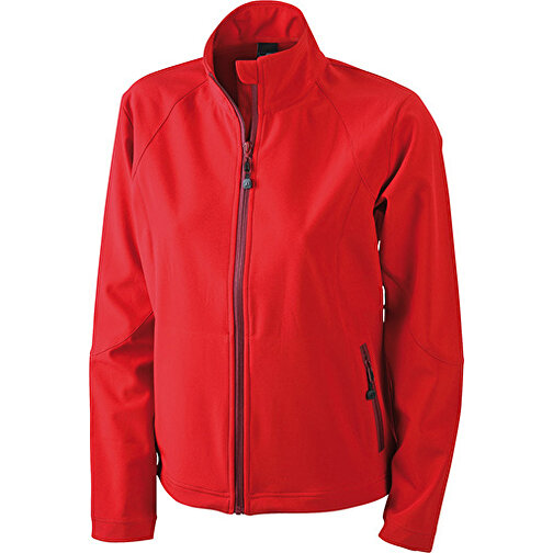 Ladies’ Softshell Jacket , James Nicholson, rot, 90% Polyester, 10% Elasthan, XL, , Bild 1