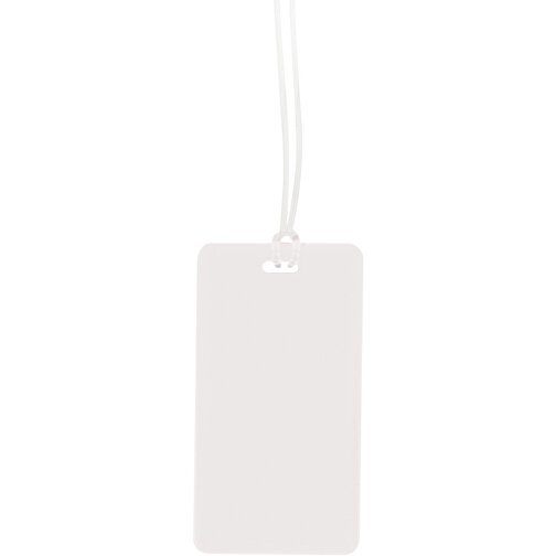 Kofferanhänger , weiß, PP, 11,00cm x 0,10cm x 5,90cm (Länge x Höhe x Breite), Bild 1