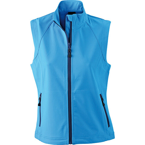 Ladies’ Softshell Vest , James Nicholson, azur, 90% Polyester, 10% Elasthan, XL, , Bild 1