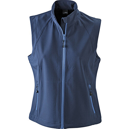 Ladies’ Softshell Vest , James Nicholson, navy, 90% Polyester, 10% Elasthan, S, , Bild 1