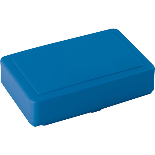 Brotdose Groß 1200ml , blau, PP, 21,50cm x 5,20cm x 14,20cm (Länge x Höhe x Breite), Bild 1