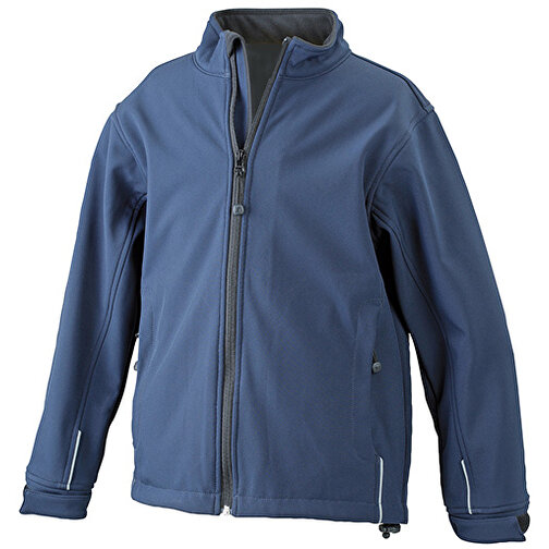 Softshell Jacket Junior , James Nicholson, navy, 95% Polyester, 5% Elasthan, XL (146/152), , Bild 1