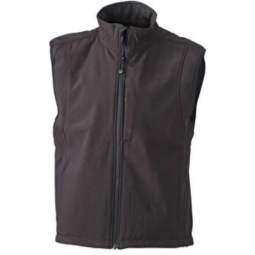 Men’s Softshell Vest , James Nicholson, schwarz, 95% Polyester, 5% Elasthan, S, , Bild 1