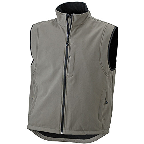 Men’s Softshell Vest , James Nicholson, olive, 95% Polyester, 5% Elasthan, S, , Bild 1