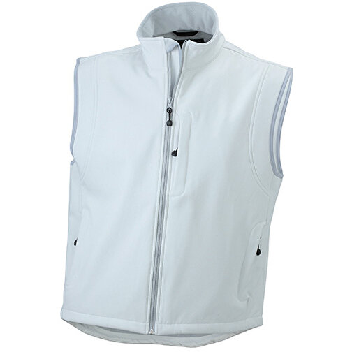 Men’s Softshell Vest , James Nicholson, off-weiß, 95% Polyester, 5% Elasthan, L, , Bild 1