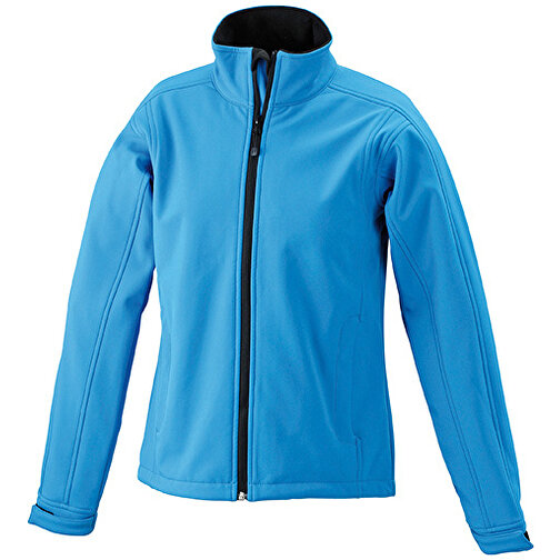 Ladies’ Softshell Jacket , James Nicholson, aqua, 95% Polyester, 5% Elasthan, XL, , Bild 1