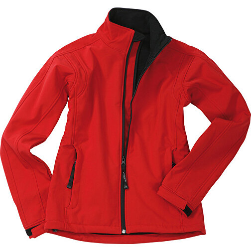 Ladies’ Softshell Jacket , James Nicholson, rot, 95% Polyester, 5% Elasthan, M, , Bild 1