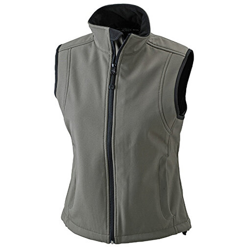 Ladies’ Softshell Vest , James Nicholson, olive, 95% Polyester, 5% Elasthan, M, , Bild 1