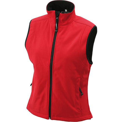 Ladies’ Softshell Vest , James Nicholson, rot, 95% Polyester, 5% Elasthan, M, , Bild 1