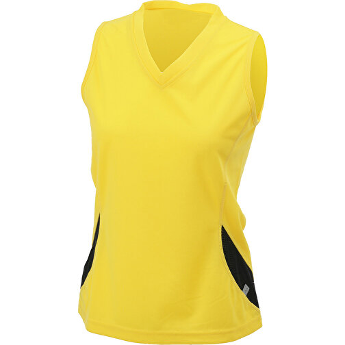 Ladies’ Running Tank , James Nicholson, gelb/schwarz, 100% Polyester, S, , Bild 1