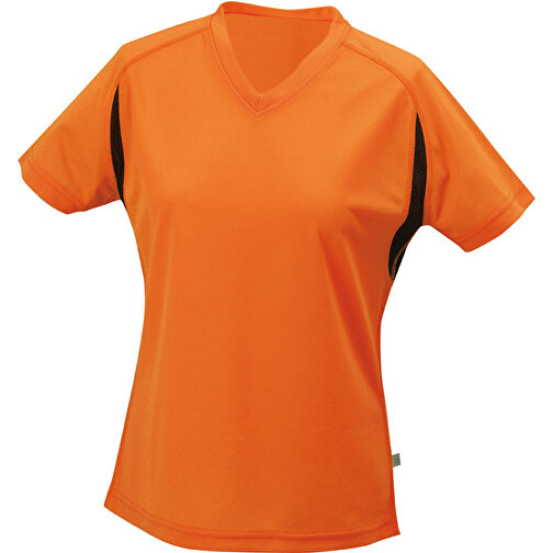 Ladies’ Running-T , James Nicholson, orange/schwarz, 100% Polyester, S, , Bild 1