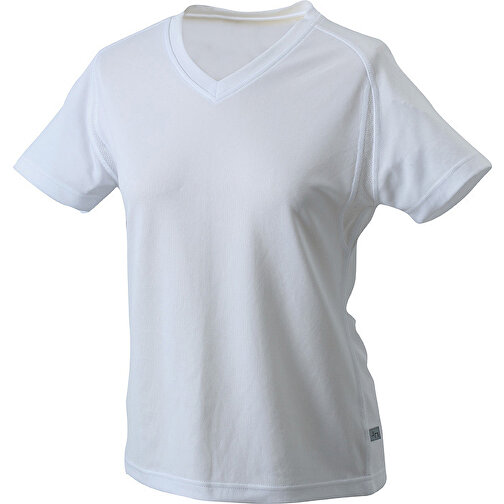 Ladies’ Running-T , James Nicholson, weiss/weiss, 100% Polyester, M, , Bild 1