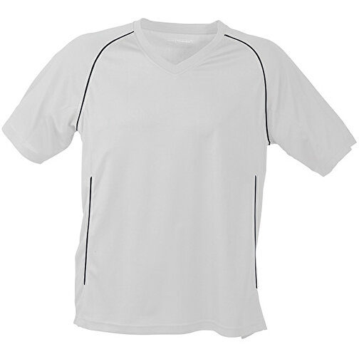 Team Shirt , James Nicholson, weiss/schwarz, 100% Polyester, XL, , Bild 1
