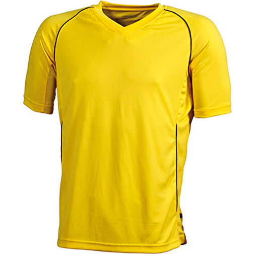Team Shirt Junior , James Nicholson, gelb/schwarz, 100% Polyester, S (110/116), , Bild 1