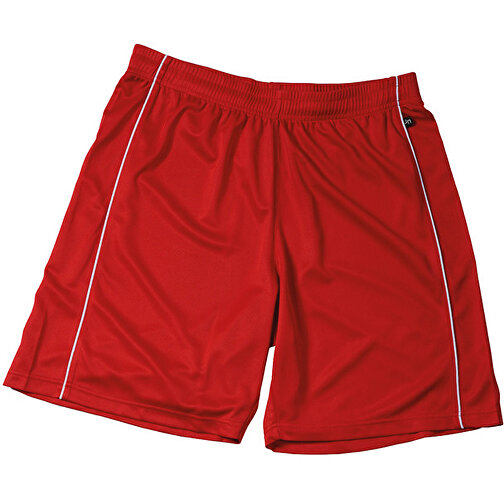 Basic Team Shorts Junior , James Nicholson, rot/weiß, 100% Polyester, XL (146/152), , Bild 1