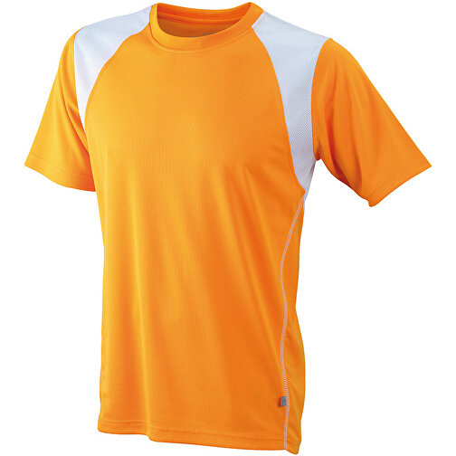 Men’s Running-T , James Nicholson, orange/weiß, 100% Polyester, M, , Bild 1