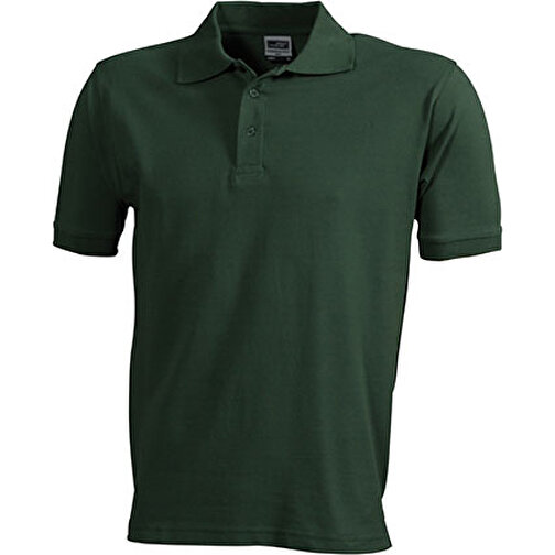 Workwear Polo Men , James Nicholson, dark-grün, 100% Baumwolle, gekämmt, ringgesponnen, S, , Bild 1