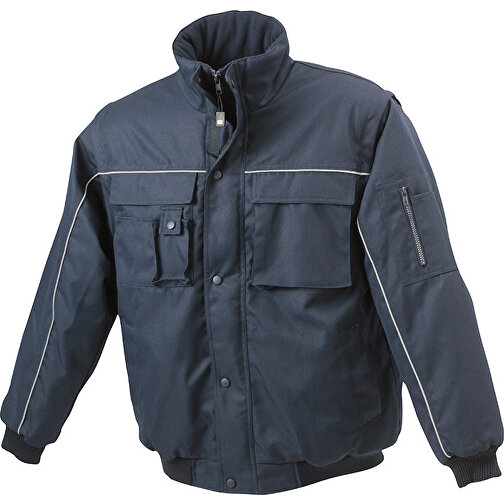 Workwear Jacket , James Nicholson, navy/navy, 100% Polyester, XL, , Bild 1