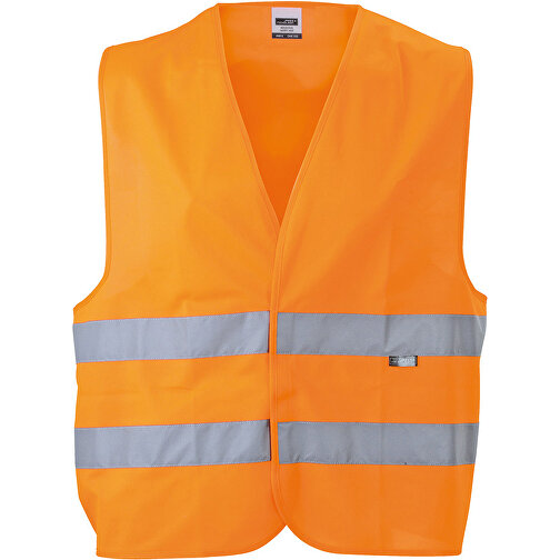 Safety Vest Adults , James Nicholson, fluorescent-orange, 100% Polyester, one size, , Bild 1