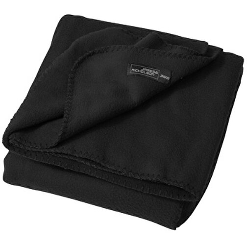 Fleece Blanket , James Nicholson, schwarz, 100% Polyester, one size, , Bild 1
