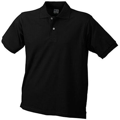Basic Polo , James Nicholson, schwarz, 100% Baumwolle, gekämmt, ringgesponnen, XL, , Bild 1